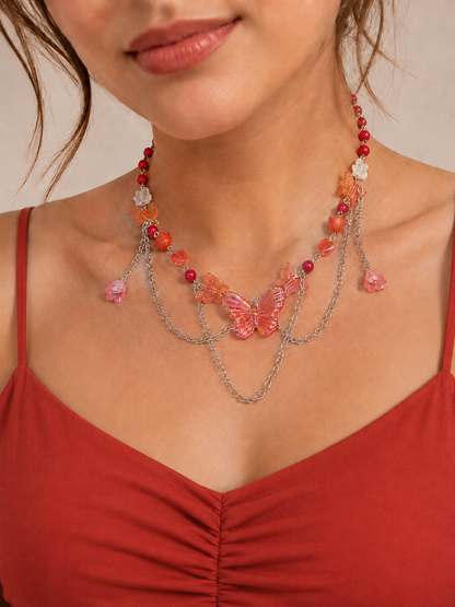 collar rojo rubi