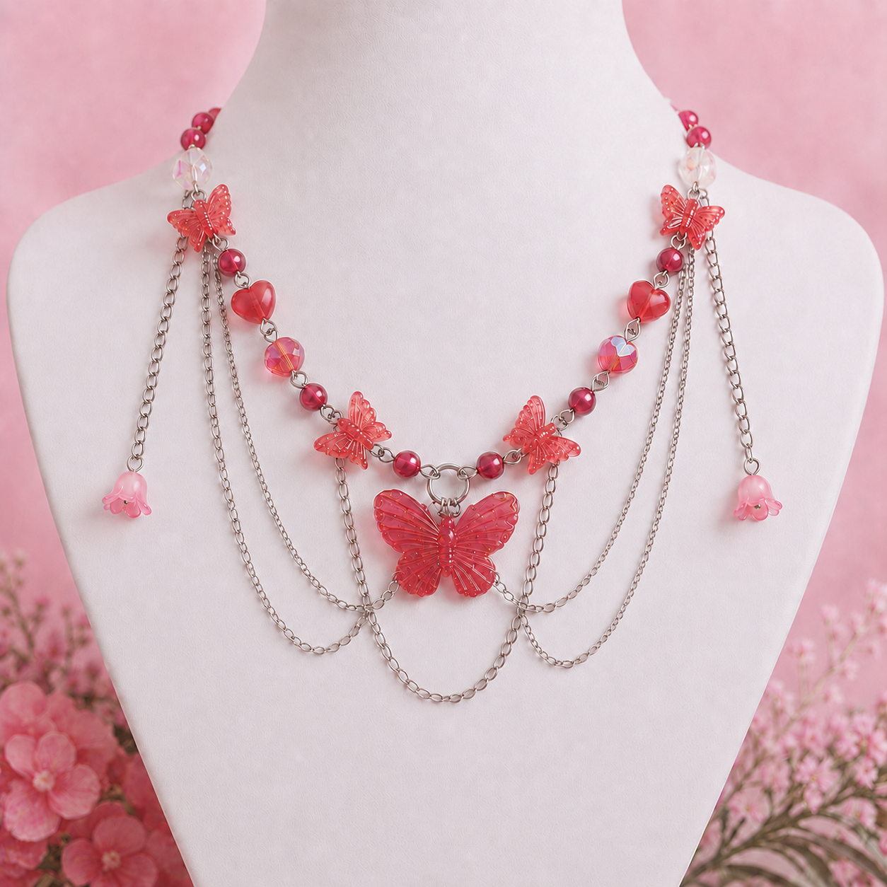 collar rojo rubi